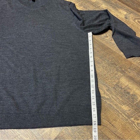 Tasso Elba Merino Wool Blend Mock Neck Solid Pullover Sweater Mens 3XL Dark Gray - Picture 6 of 11